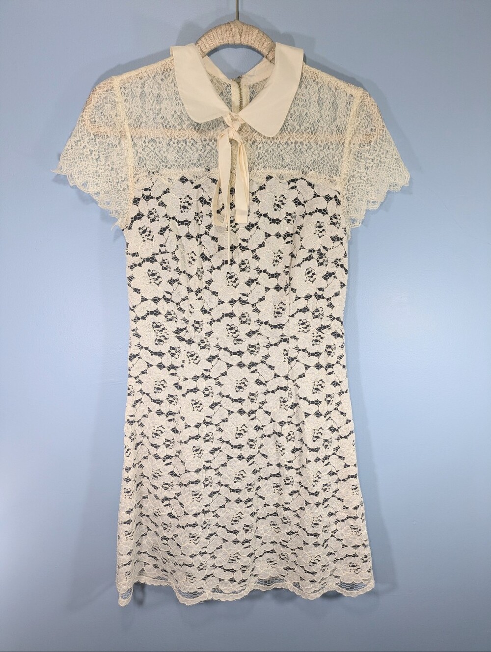 Kensie Cream Lace Dress Coquette